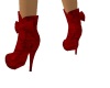 REd velvet ankle boots