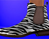 White Tiger Stripe Chelsea Boots (F)