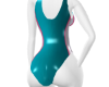 Teal and Silver Swimsuit