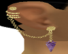 amethyst  n gold earcuff