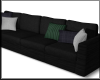 Black/Blue L Shape Sofa