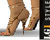 LG1 Gold Strapped Heels