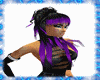 black n purple hair