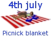picnick blanket 4th july