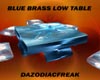 Blue Brass Low Table