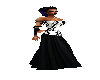 Black/White Gown w/Cuffs