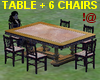 !@ Table + 6 chairs