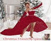 L /Christmas Red Gown