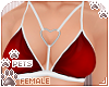 [Pets] Heart bra | Red