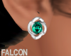 Silver Green Earring