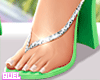 Q " Green Sandals