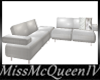 (MQ)*White Leather Couch