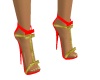 Red & Gold High sandals
