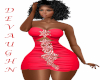 BLOOMS RED DRESS