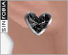 ::S::Heart Onyx Earrings