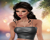 Charcoal Satin Cami