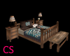 Country poseless bed set