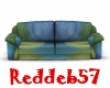 Blue/Green Pose Couch