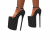 High heels polka black