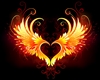 Fire Winged Heart Couch