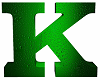 3D Letter K Green