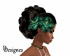 green hair flowers