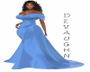 SHANESS Blue Satin Gown