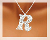 [DF] R silver necklace