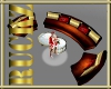 Brown&Gold&Red Couch Set