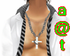 [AT] B Cross necklace M