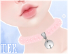 [T] Fluffy Choker pink