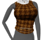 Brown Plaid Top