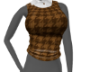 Brown Plaid Top
