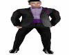 purple weddingsuit groom
