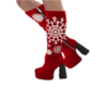 red boots christmas snow