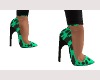 Green Black Heels