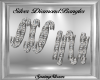 Silver Diamond Bangles