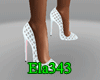 E+white mesh heels