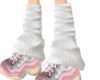 white leg warmers