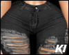 KI Black long Jeans