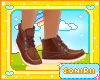 KID BROWN LEATHER BOOTS
