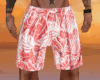 {L} Red Palm Shorts