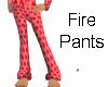 Red flame pajama bottom