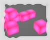A: Pink cubes