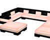 XL Pink & Black Couch
