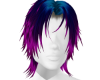 blue purple party hair