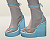 Seaside Blue Wedge Shoe