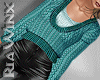 Teal Cableknit Sweater
