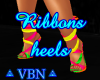 Ribbons heels fluo 2