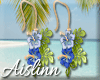 Blue Tropical Earrings